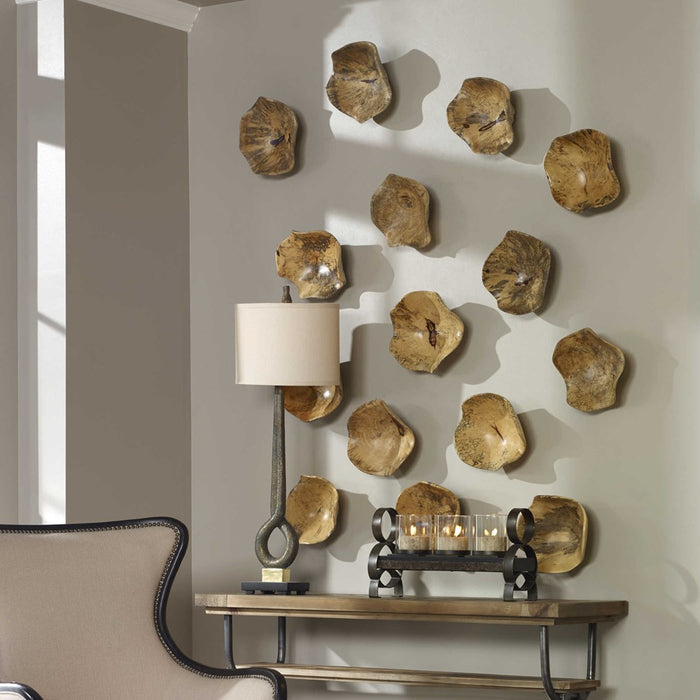 TAMARINE WOOD WALL DECOR, S/3