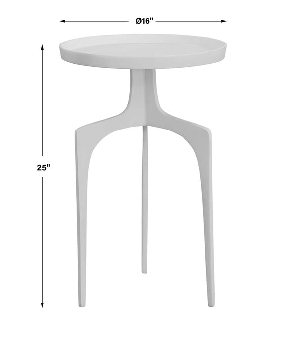 KENNA ACCENT TABLE, WHITE