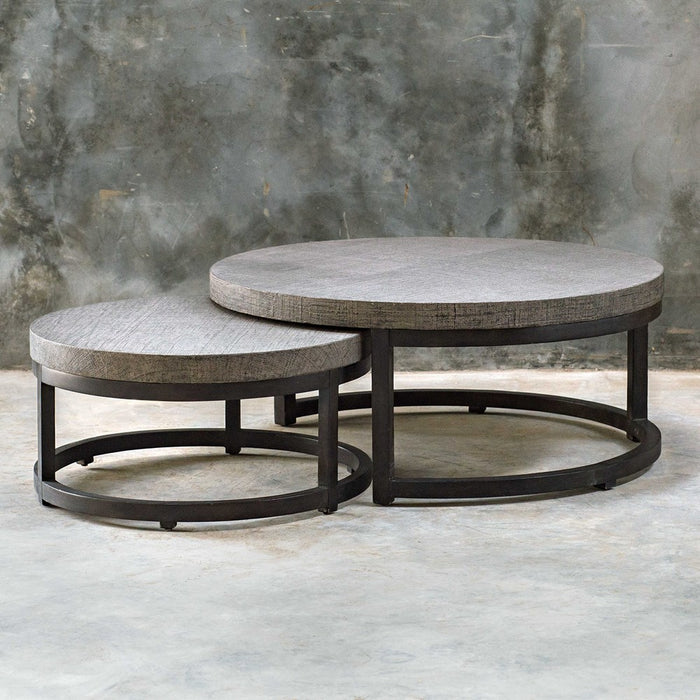 AIYARA NESTING COFFEE TABLES, S/2