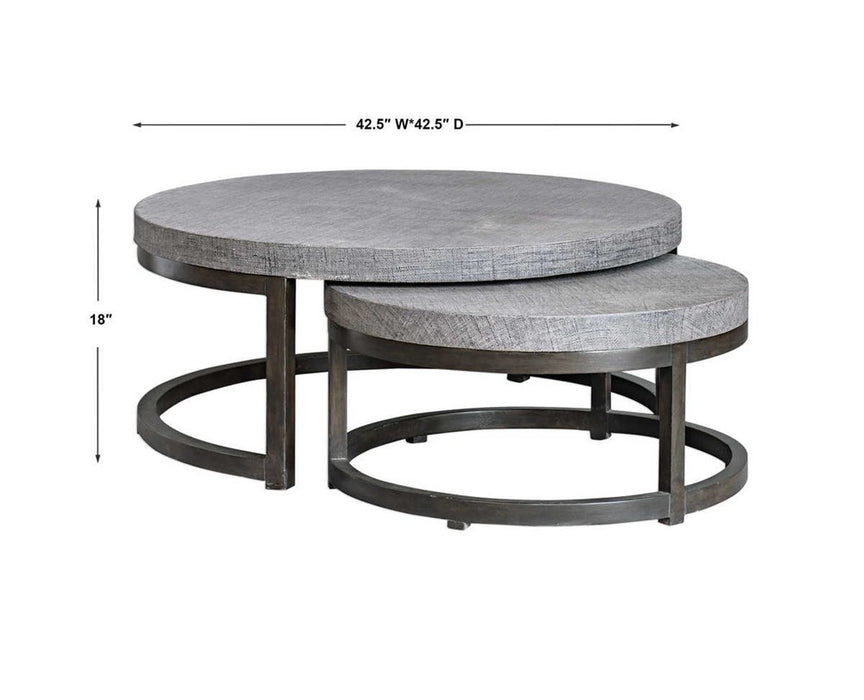 AIYARA NESTING COFFEE TABLES, S/2