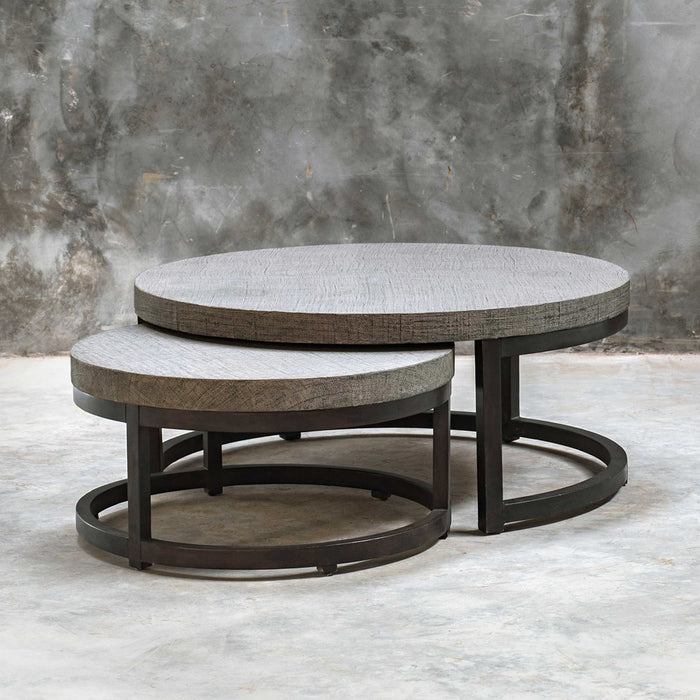 AIYARA NESTING COFFEE TABLES, S/2