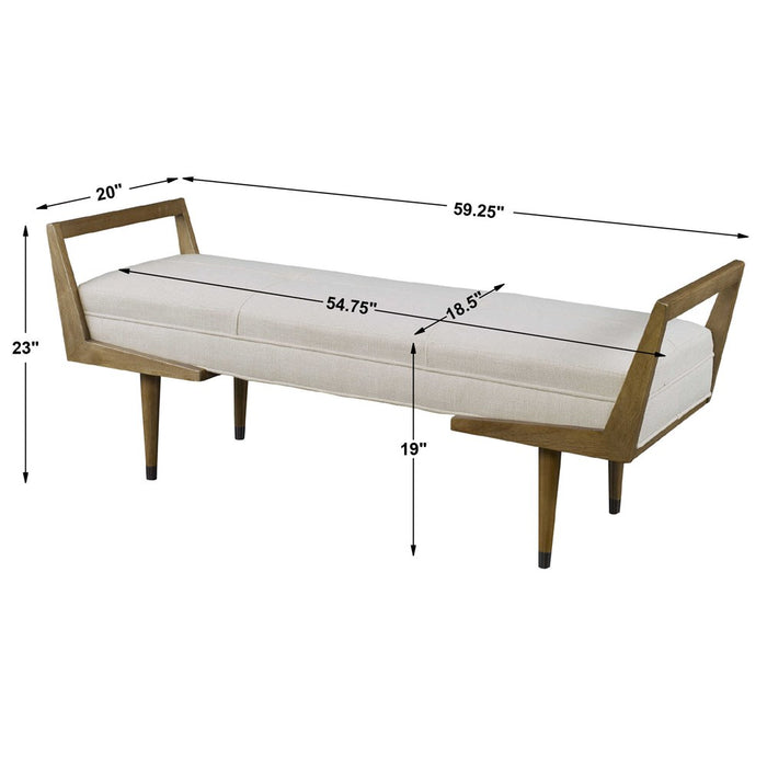 WAYLON BENCH, IVORY