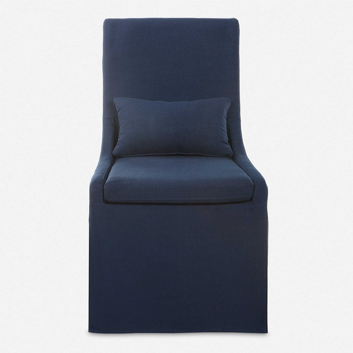 COLEY ARMLESS CHAIR, DENIM