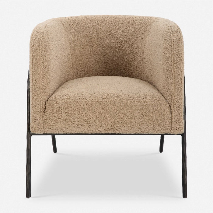 JACOBSEN ACCENT CHAIR, LATTE SHEARLING