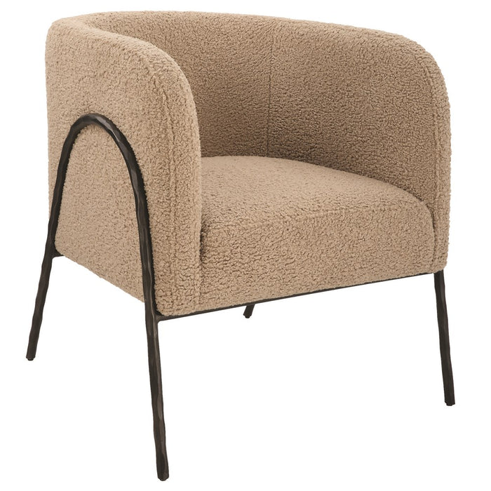 JACOBSEN ACCENT CHAIR, LATTE SHEARLING