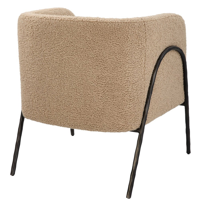 JACOBSEN ACCENT CHAIR, LATTE SHEARLING