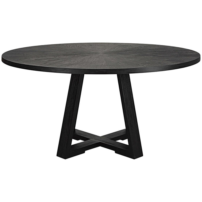 GIDRAN DINING TABLE, BLACK, 2 CARTONS