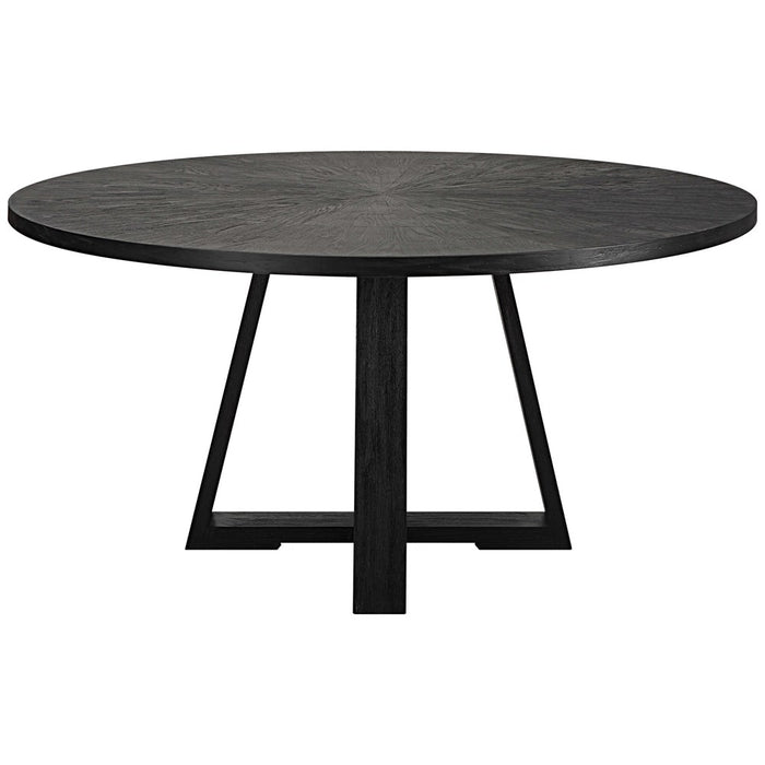 GIDRAN DINING TABLE, BLACK, 2 CARTONS