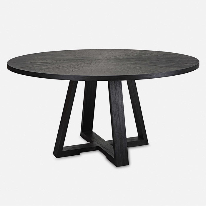 GIDRAN DINING TABLE, BLACK, 2 CARTONS