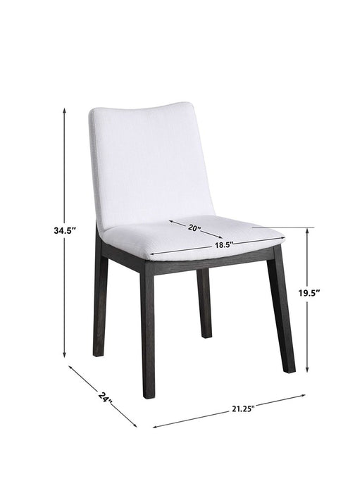 DELANO ARMLESS CHAIR, ESPRESSO, 2 PER BOX, PRICED EACH