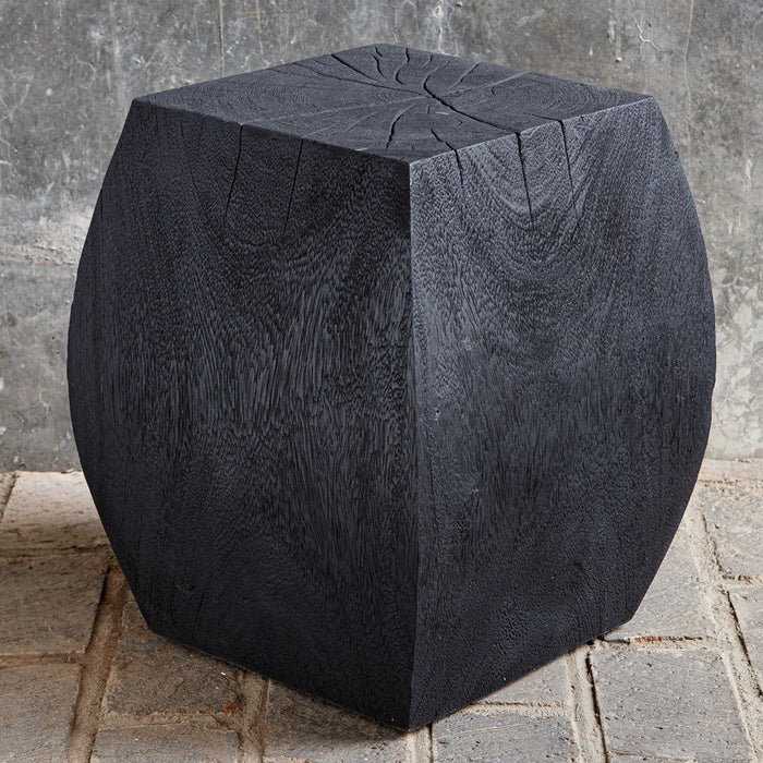 GROVE ACCENT STOOL, BLACK