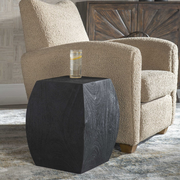 GROVE ACCENT STOOL, BLACK