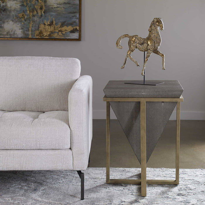 BERTRAND ACCENT TABLE, SHAGREEN