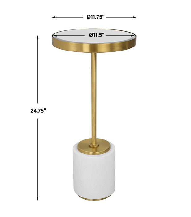 LAURIER DRINK TABLE, WHITE