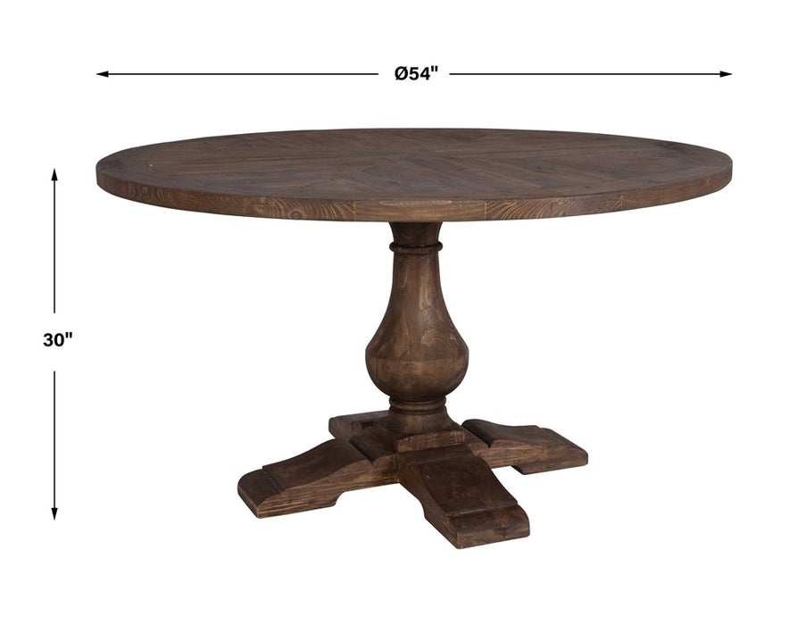 STRATFORD ROUND DINING TABLE, 2 CARTONS