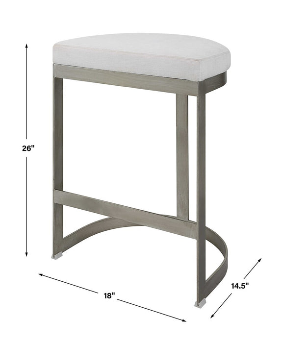 IVANNA COUNTER STOOL, SILVER