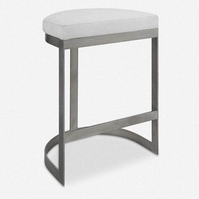 IVANNA COUNTER STOOL, SILVER