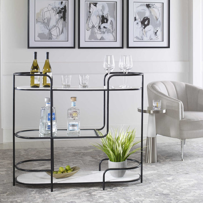 TROLLEY BAR CONSOLE, 2 CARTONS