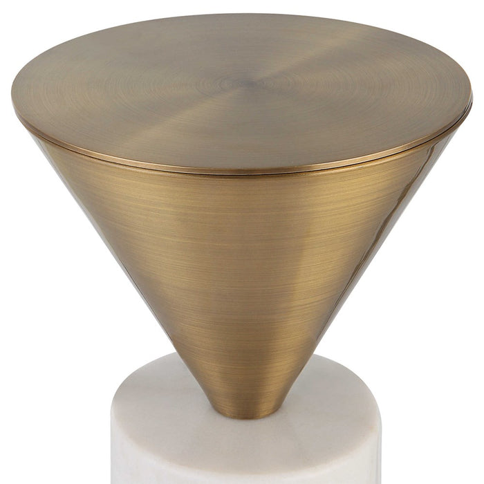 TOP HAT DRINK TABLE, BRASS