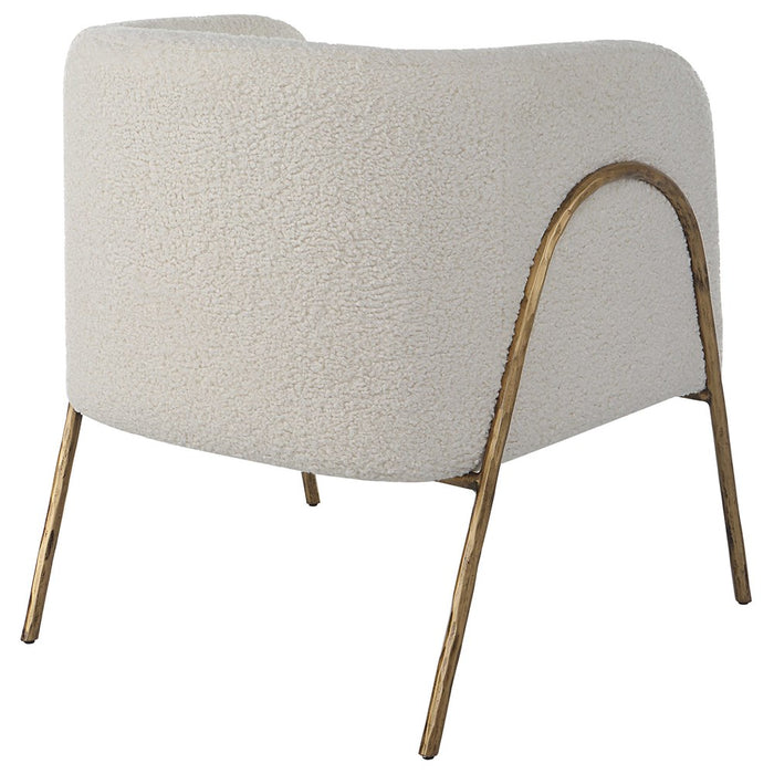 JACOBSEN ACCENT CHAIR, NATURAL SHEARLING