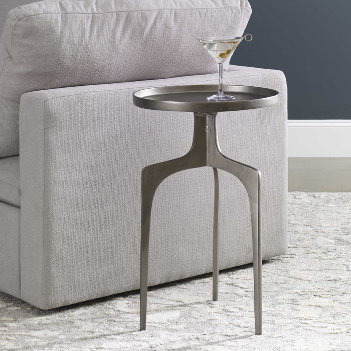 KENNA ACCENT TABLE, NICKEL