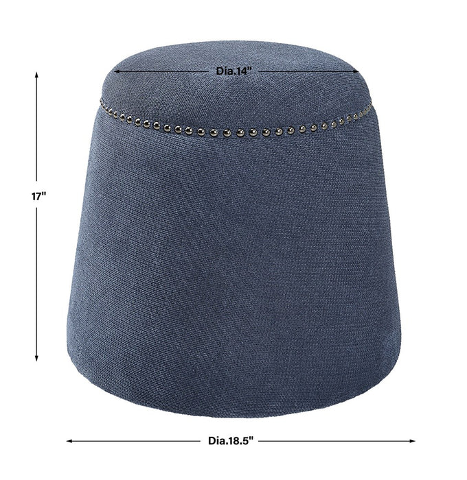 GUMDROP OTTOMAN, DENIM