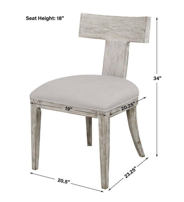 IDRIS ARMLESS CHAIR, WHITE, 2 PER BOX, PRICED EACH