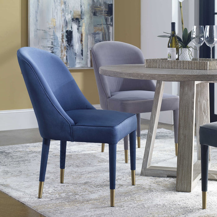 BRIE ARMLESS CHAIR, SAPPHIRE, 2 PER BOX, PRICED EACH