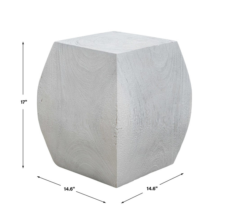 GROVE ACCENT STOOL, IVORY