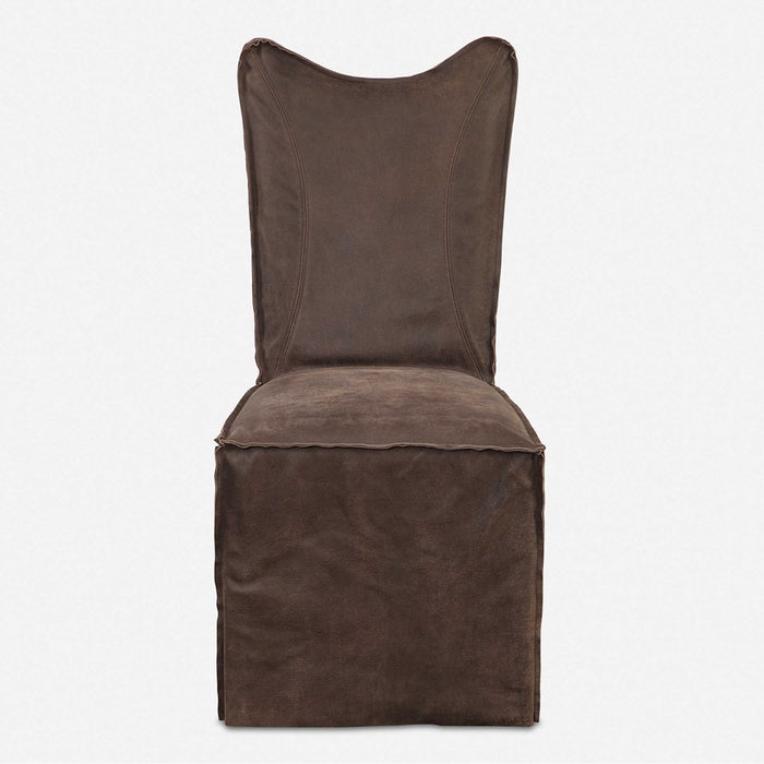 DELROY ARMLESS CHAIR, CHOCOLATE, 2 PER BOX, PRICED EACH