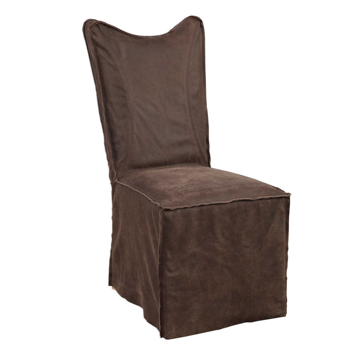 DELROY ARMLESS CHAIR, CHOCOLATE, 2 PER BOX, PRICED EACH