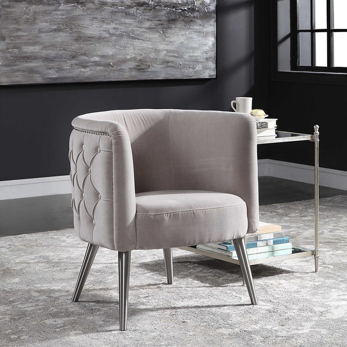 HAIDER ACCENT CHAIR, CHAMPAGNE