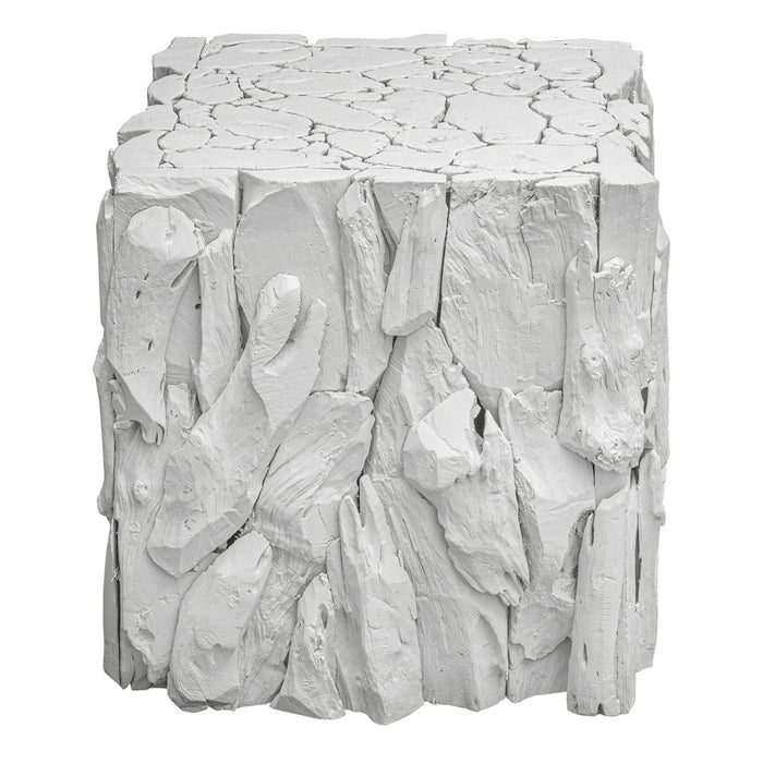 TEAK ROOT BUNCHING CUBE, WHITE