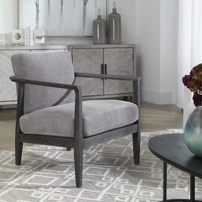 BRUNEI ACCENT CHAIR, GRAY