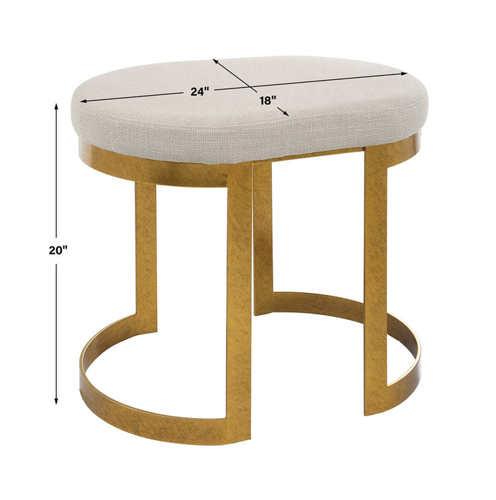 INFINITY ACCENT STOOL, GOLD