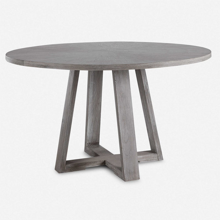 GIDRAN DINING TABLE, GRAY, 2 CARTONS