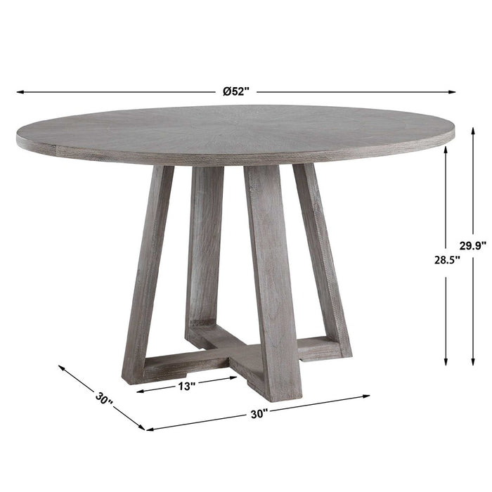 GIDRAN DINING TABLE, GRAY, 2 CARTONS