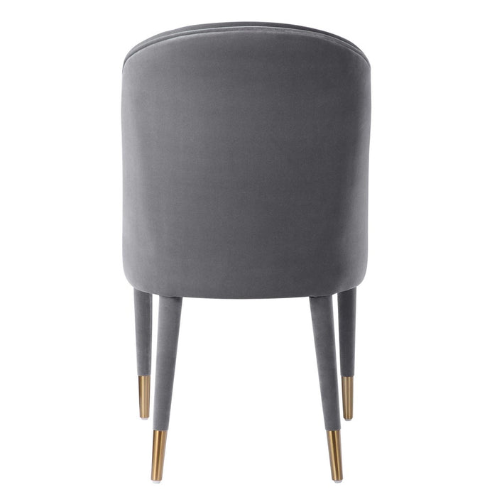 BRIE ARMLESS CHAIR, GRAY, 2 PER BOX, PRICED EACH