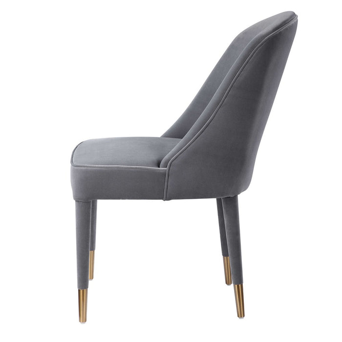 BRIE ARMLESS CHAIR, GRAY, 2 PER BOX, PRICED EACH