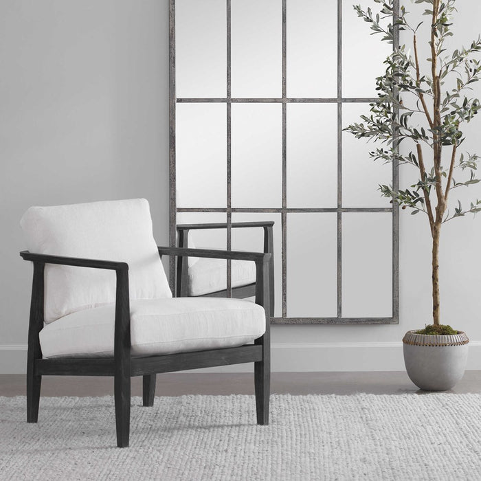 BRUNEI ACCENT CHAIR, WHITE