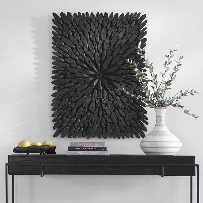 BAHAMA WOOD WALL DECOR, BLACK