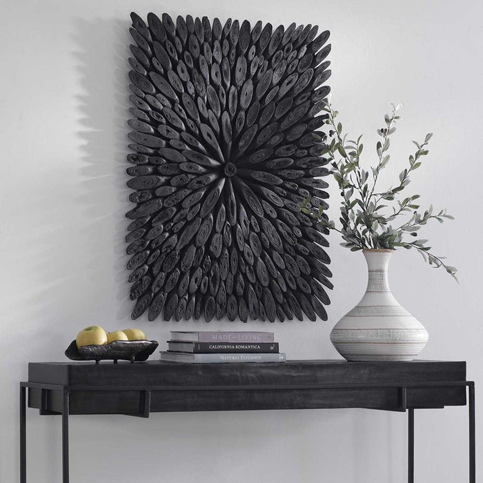 BAHAMA WOOD WALL DECOR, BLACK