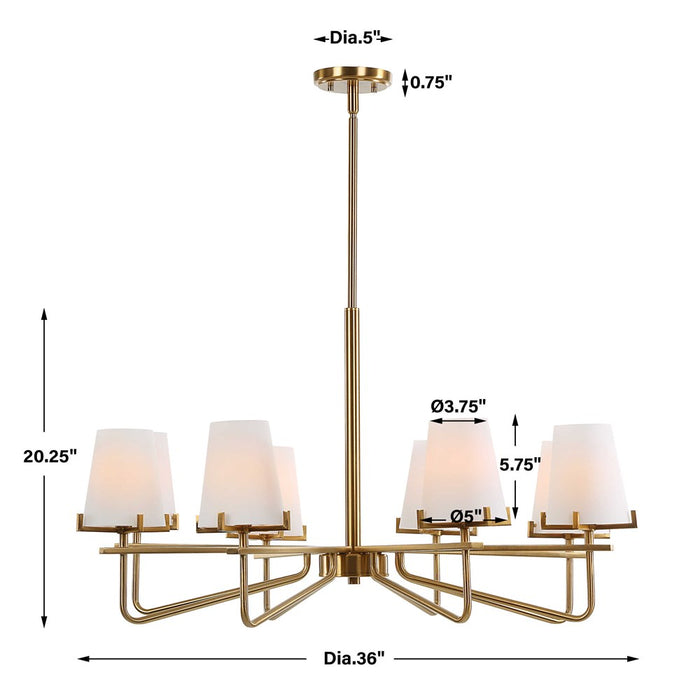 LASSEN, 8 LT CHANDELIER