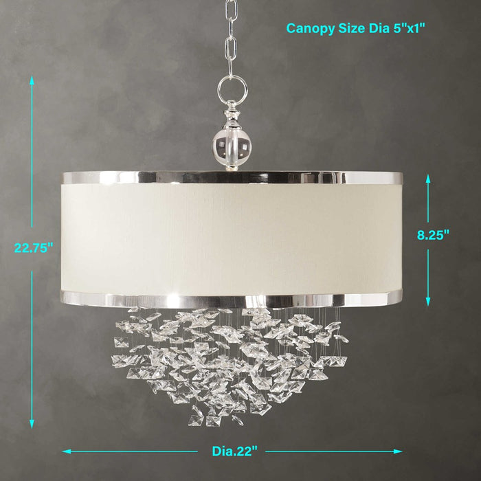 FASCINATION, 3 LT HANGING SHADE CHANDELIER