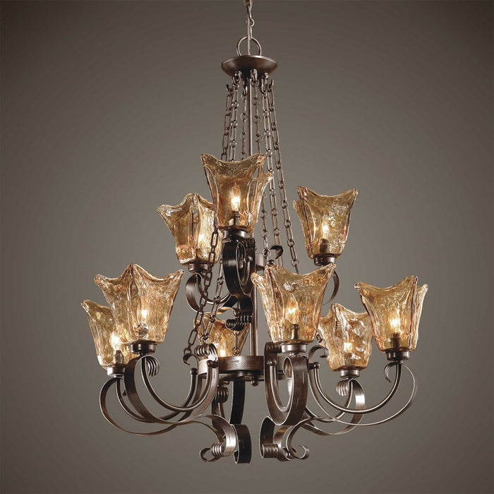 VETRAIO, 9 LT CHANDELIER