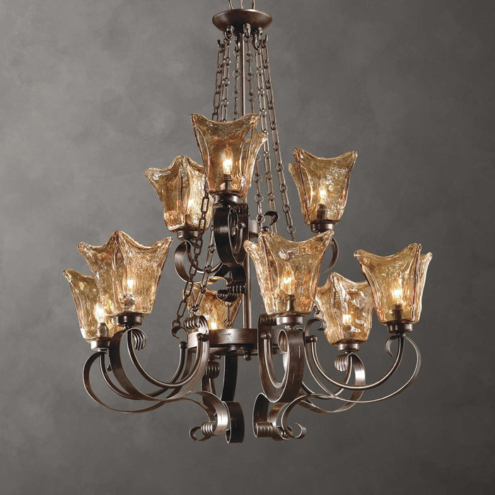 VETRAIO, 9 LT CHANDELIER