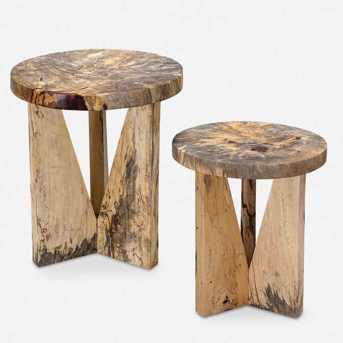 NADETTE NESTING TABLES, NATURAL, S/2