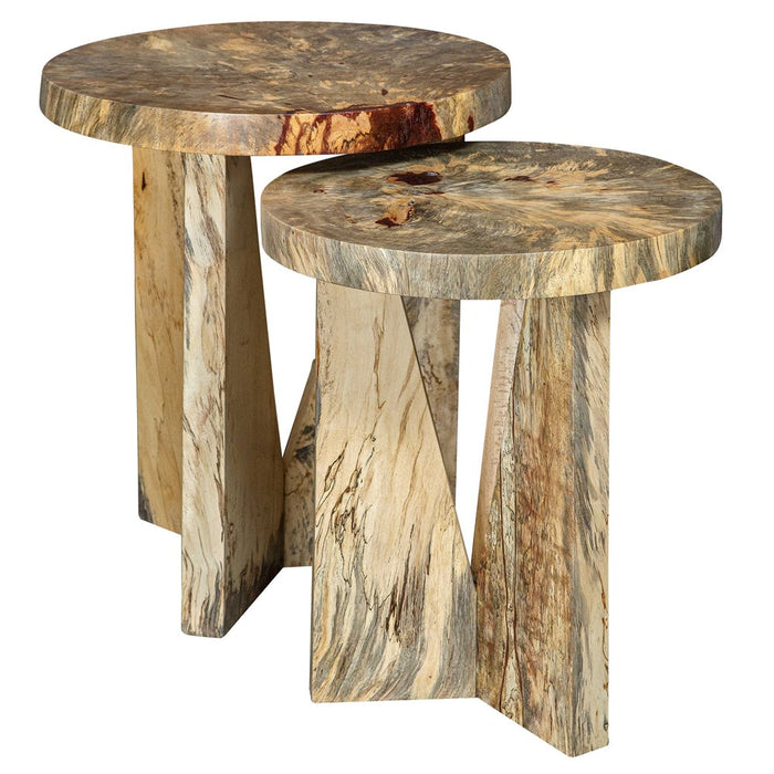 NADETTE NESTING TABLES, NATURAL, S/2