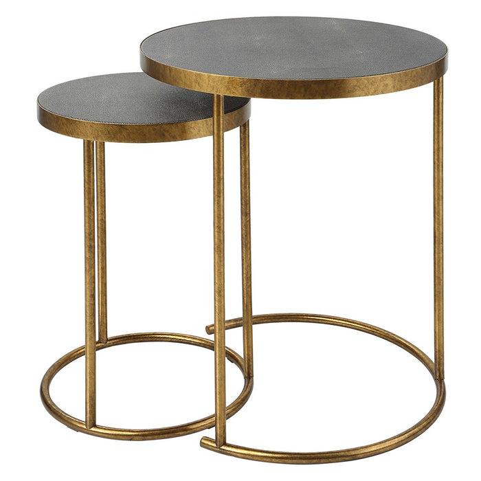 ARAGON NESTING TABLES, S/2, GRAY