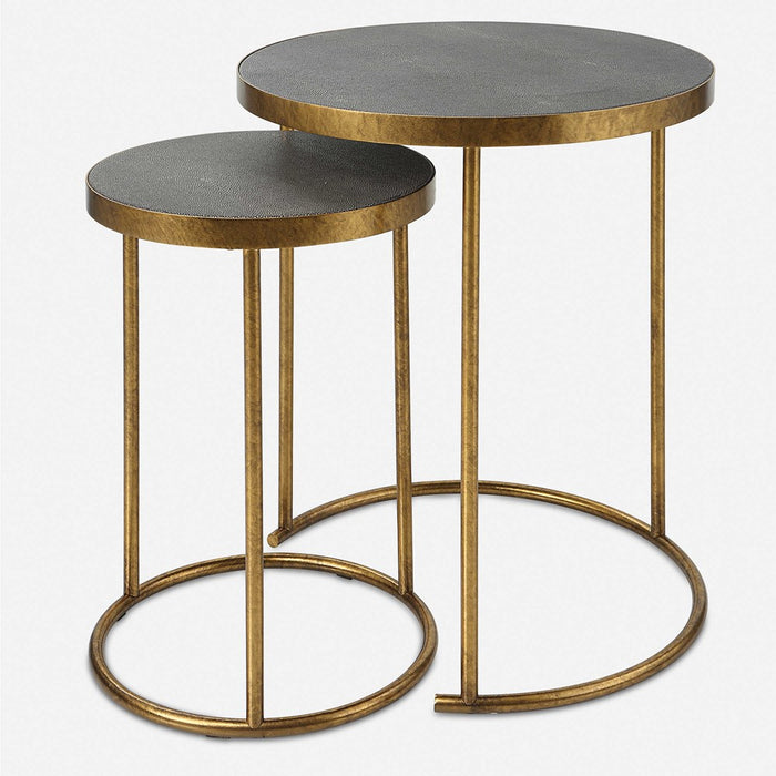 ARAGON NESTING TABLES, S/2, GRAY